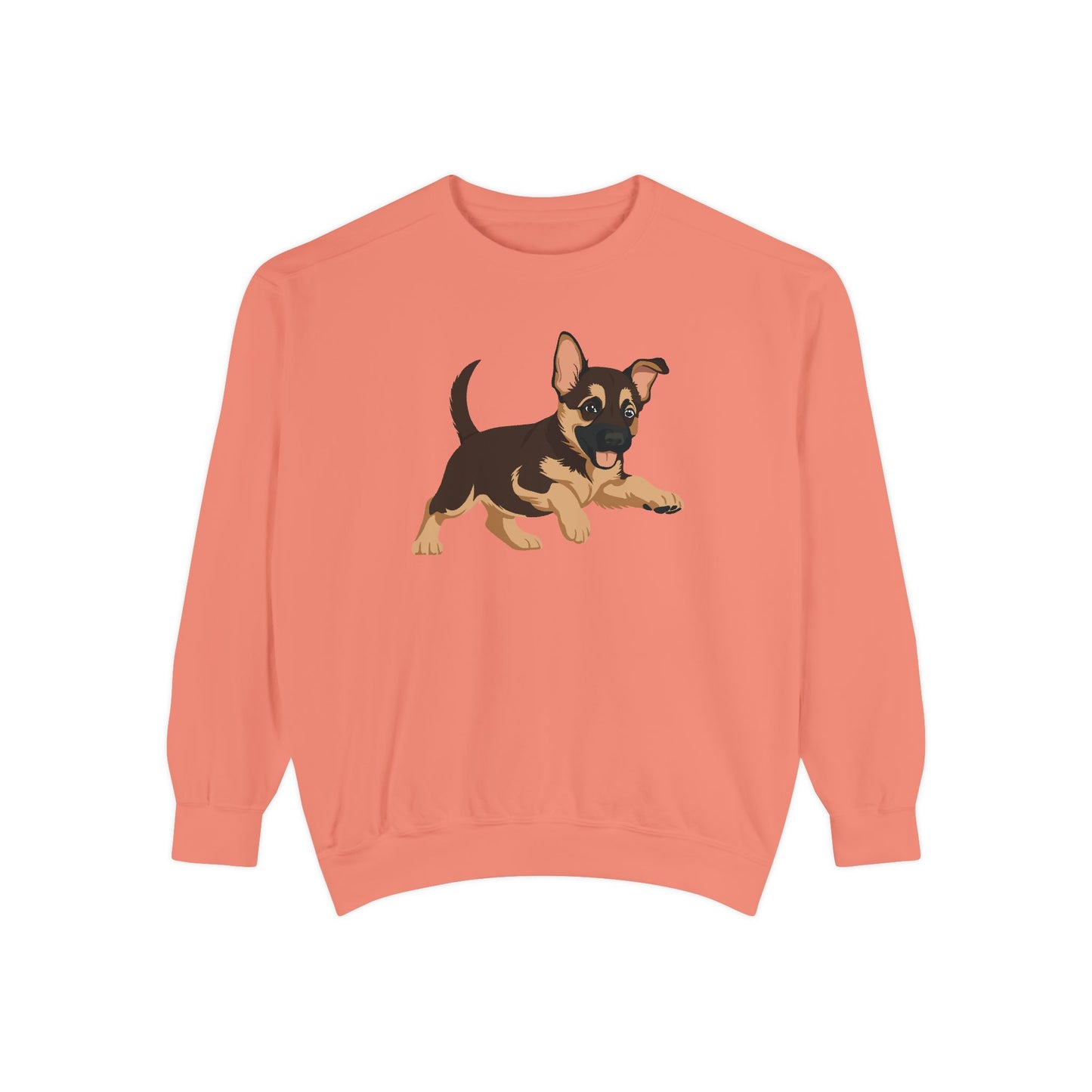 Unisex Dog Lover Sweatshirt With a Graphic of Cute Playing German Shepherd Puppy