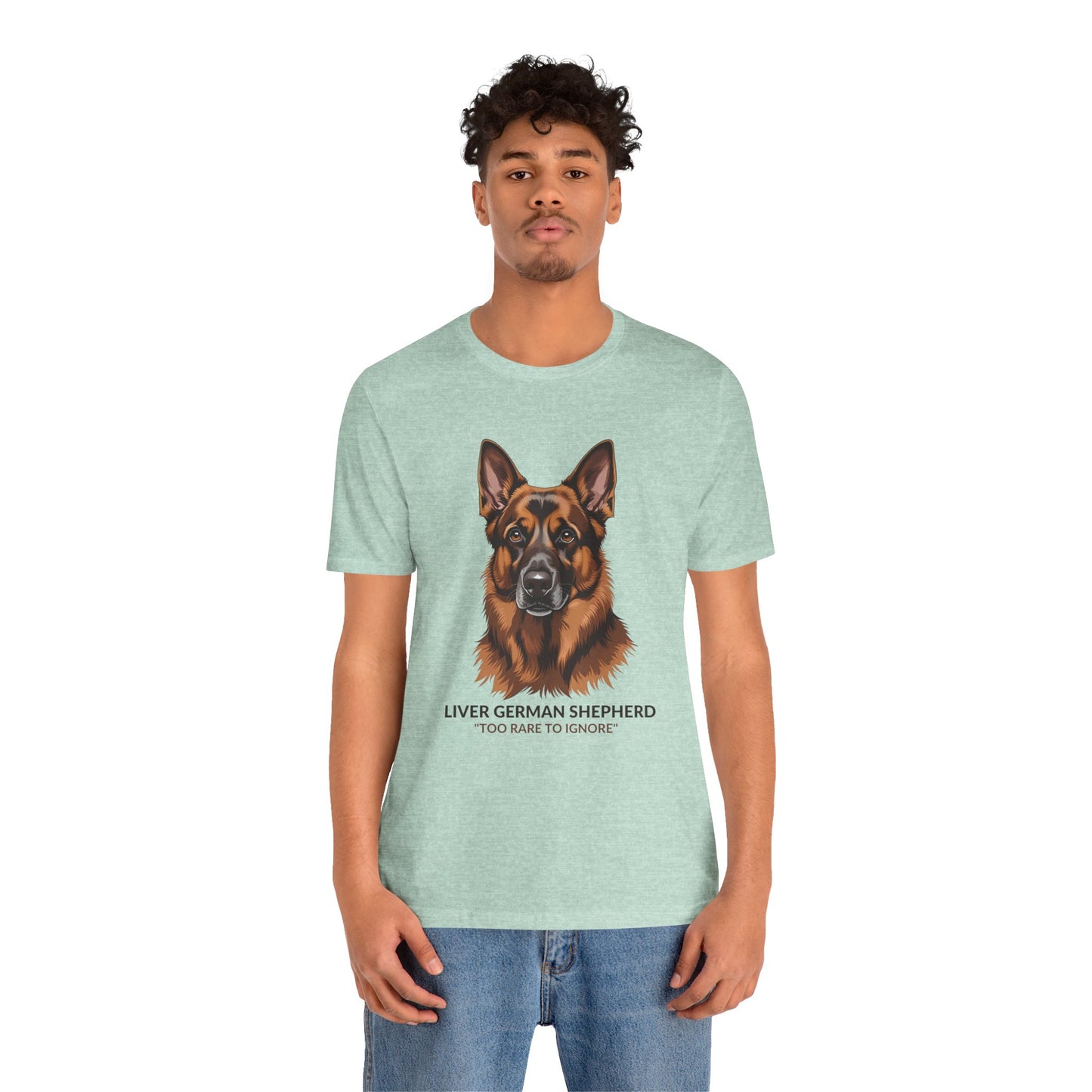 Liver German Shepherd Dog Lover Tee - To Rare To Ignore | Perfect Gift for Pet Owners, Animal Lover Merchandise, Casual Wear, Unique Dog Shirt