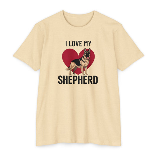 I Love My German Shepherd T-Shirt, Dog Lover Shirt, Pet Owner Tee, Animal Lover Gift, Birthday Gift for Dog Owners, Casual Wear