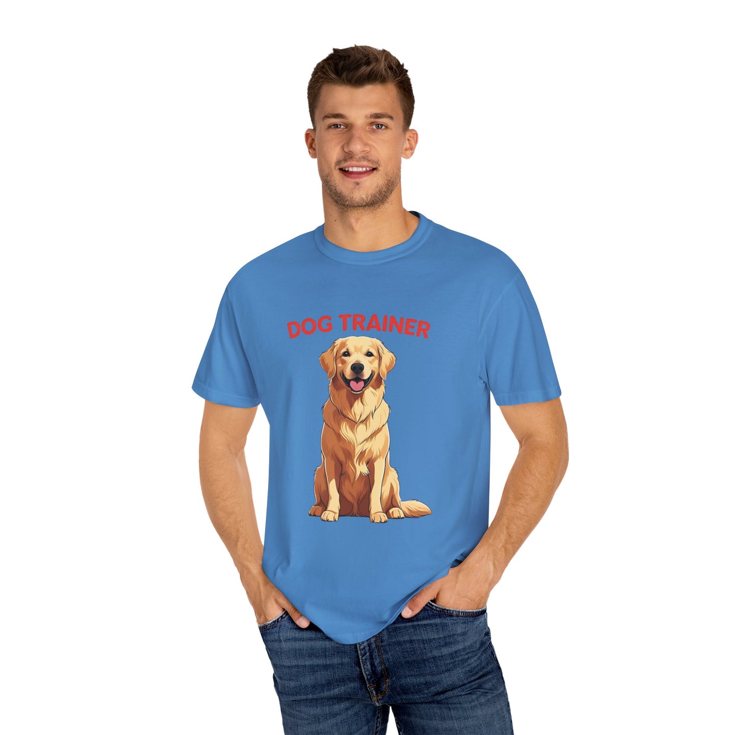 Dog Trainer Unisex Garment-Dyed T-Shirt | Perfect Gift for Dog Lovers, Pet Owners, Trainers, Birthdays, and Everyday Use