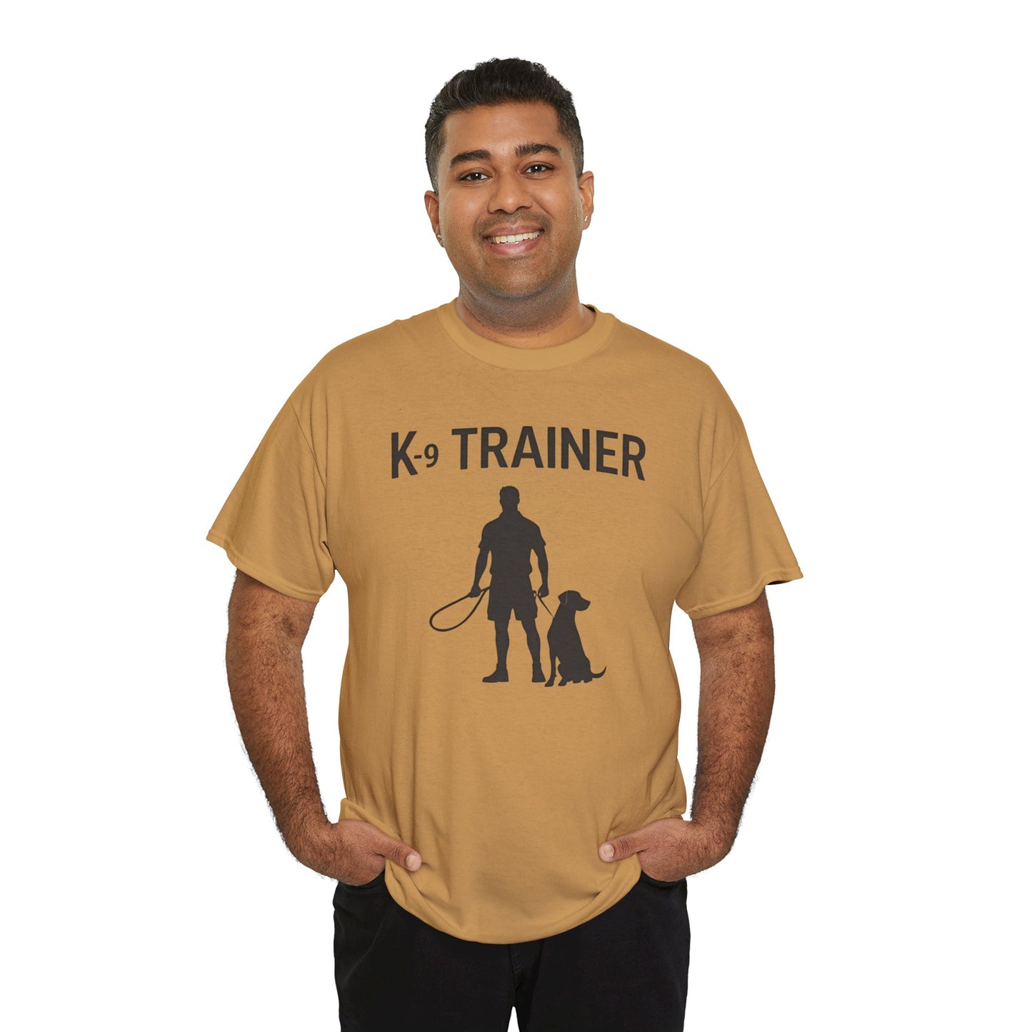 K-9 Trainer Heavy Cotton T-Shirt, Dog Owner Gift, Police Dog Shirt, Animal Enthusiast Apparel, Casual Style Tee