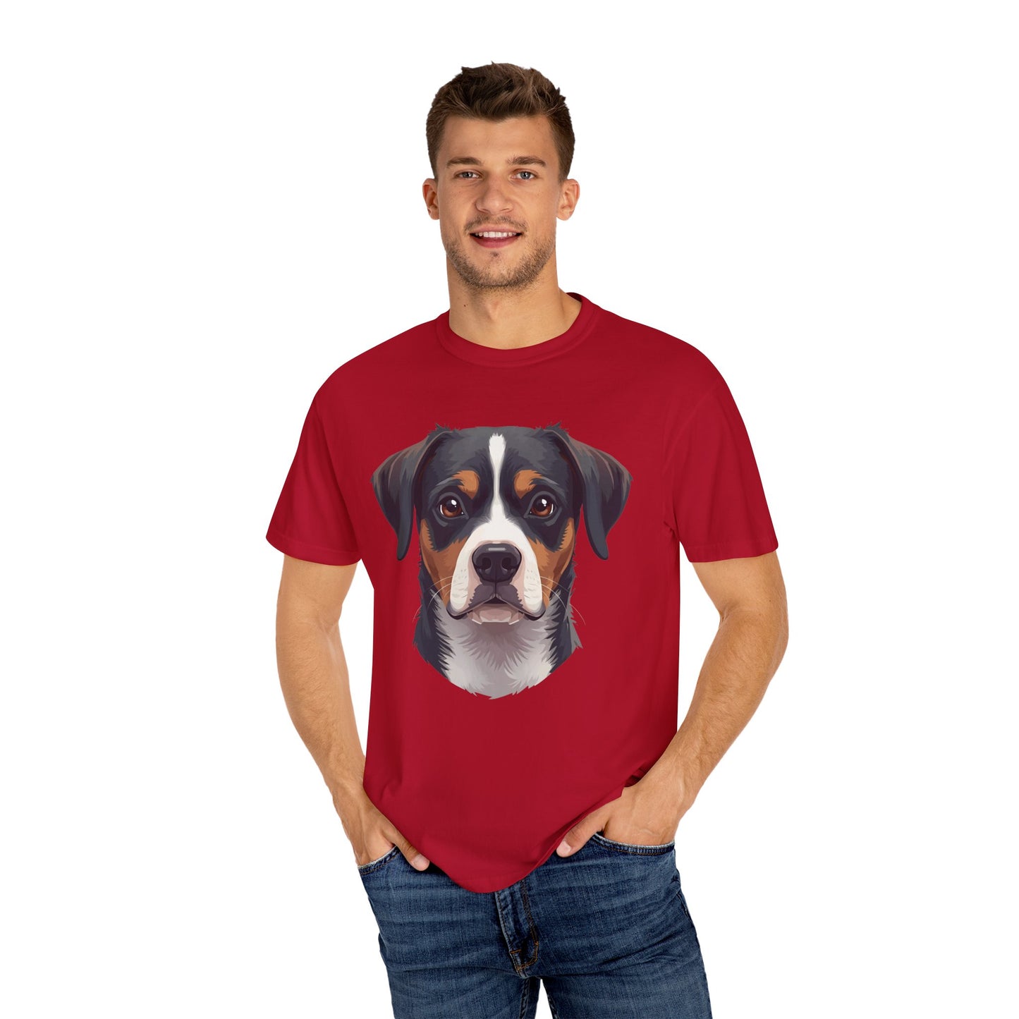 Unisex Tricolor Dog's 3D Design T-Shirt, Gift for Dog Owners, Animal Lover Apparel