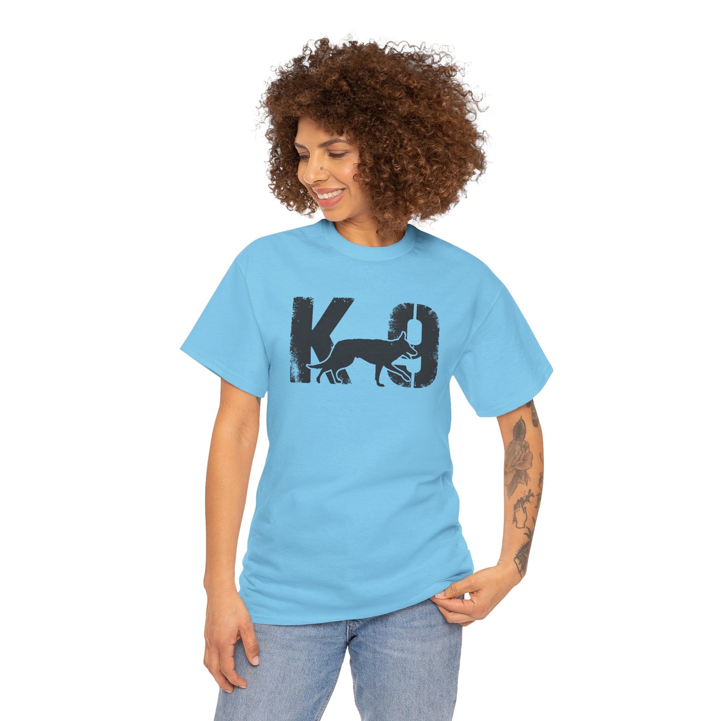K-9 Dog Lover's Unisex Heavy Cotton Tee | T-Shirt for K-9 Handler | Dog Between K and 9 Design