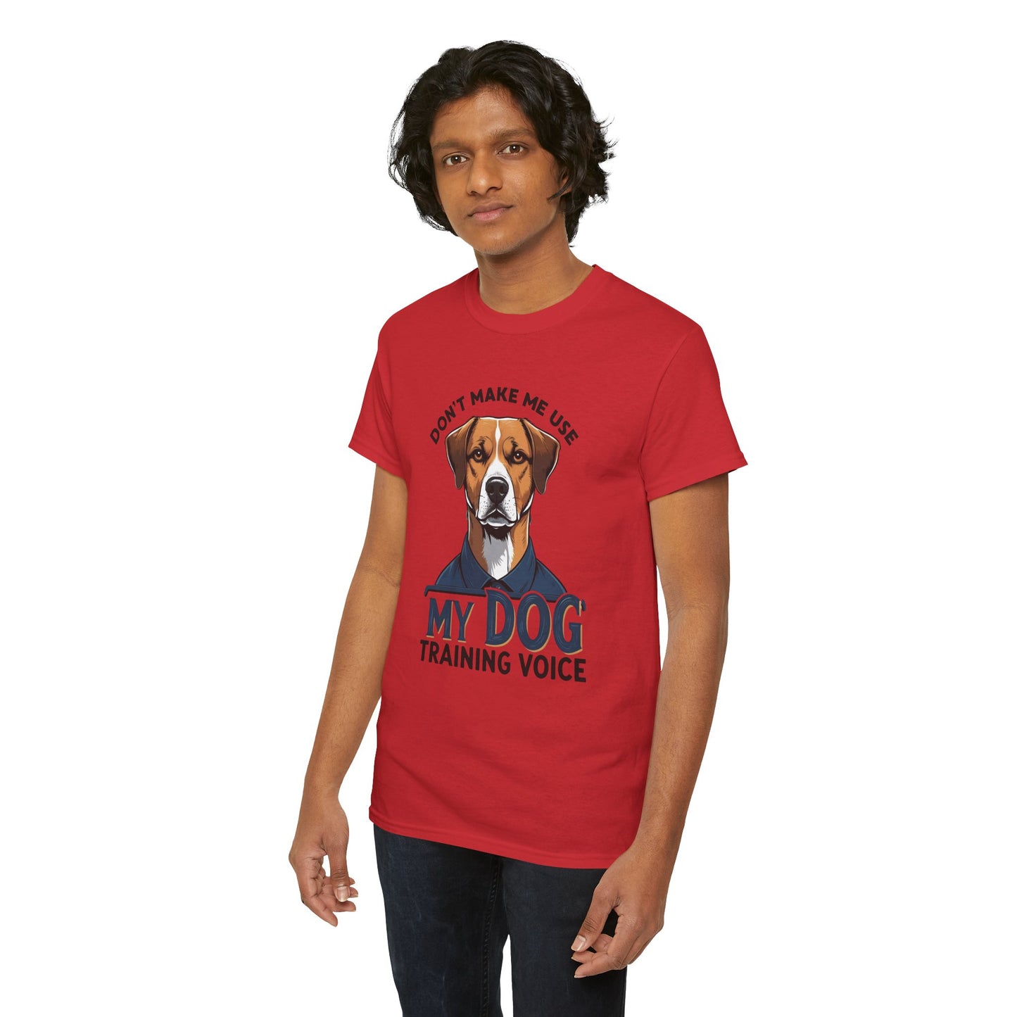 Dog Training T-Shirt - Don't Make Me Use My Dog Training Voice | Perfect Gift for Dog Owners, Casual Wear, Funny Dog Humor Shirt, Pet Training Apparel