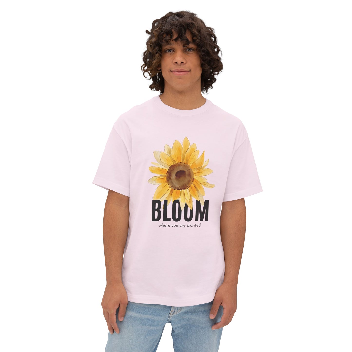 Sunflower Bloom Unisex Oversized Tee, Casual Summer Shirt, Gift for Flower Lovers, Festival Fashion, Relaxed Fit Tee