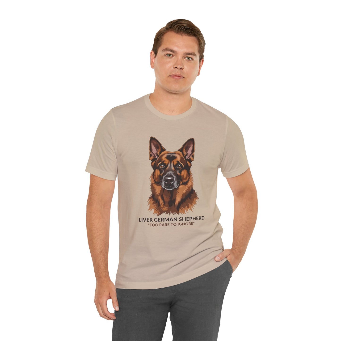 Liver German Shepherd Dog Lover Tee - To Rare To Ignore | Perfect Gift for Pet Owners, Animal Lover Merchandise, Casual Wear, Unique Dog Shirt