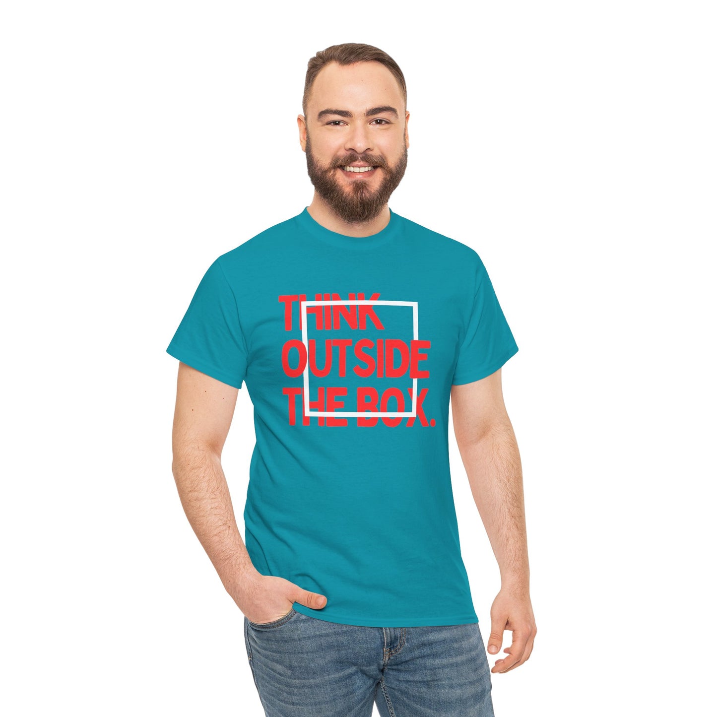 Creative Thinking Unisex Cotton Tee - Thin Out of Box, Inspirational Shirt, Motivational Gifts, Trendy Top for All Occasions, Perfect for Dreamers