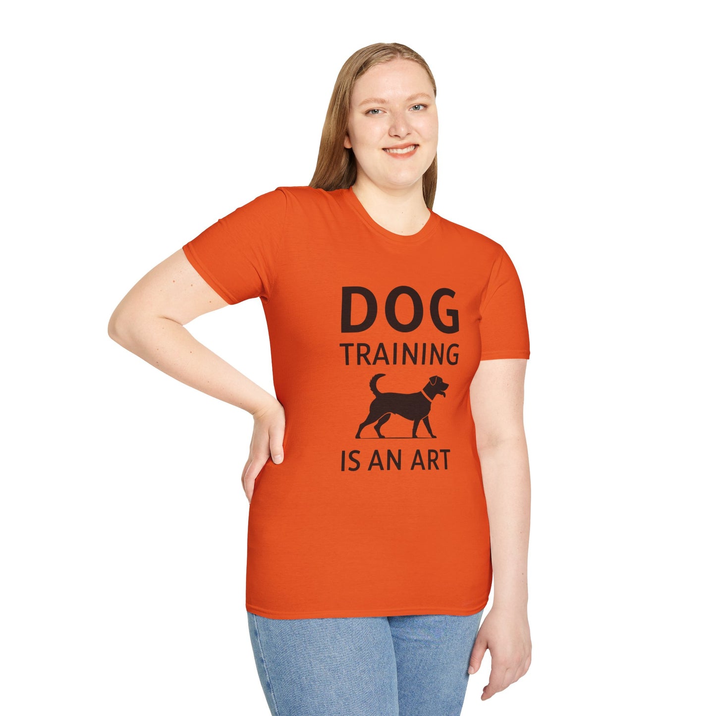 Dog Training is an Art Unisex Softstyle T-Shirt, Dog Lover Gift, Pet Training Apparel, Dog Owner Tee, Casual Wear, Gift for Dog Trainers