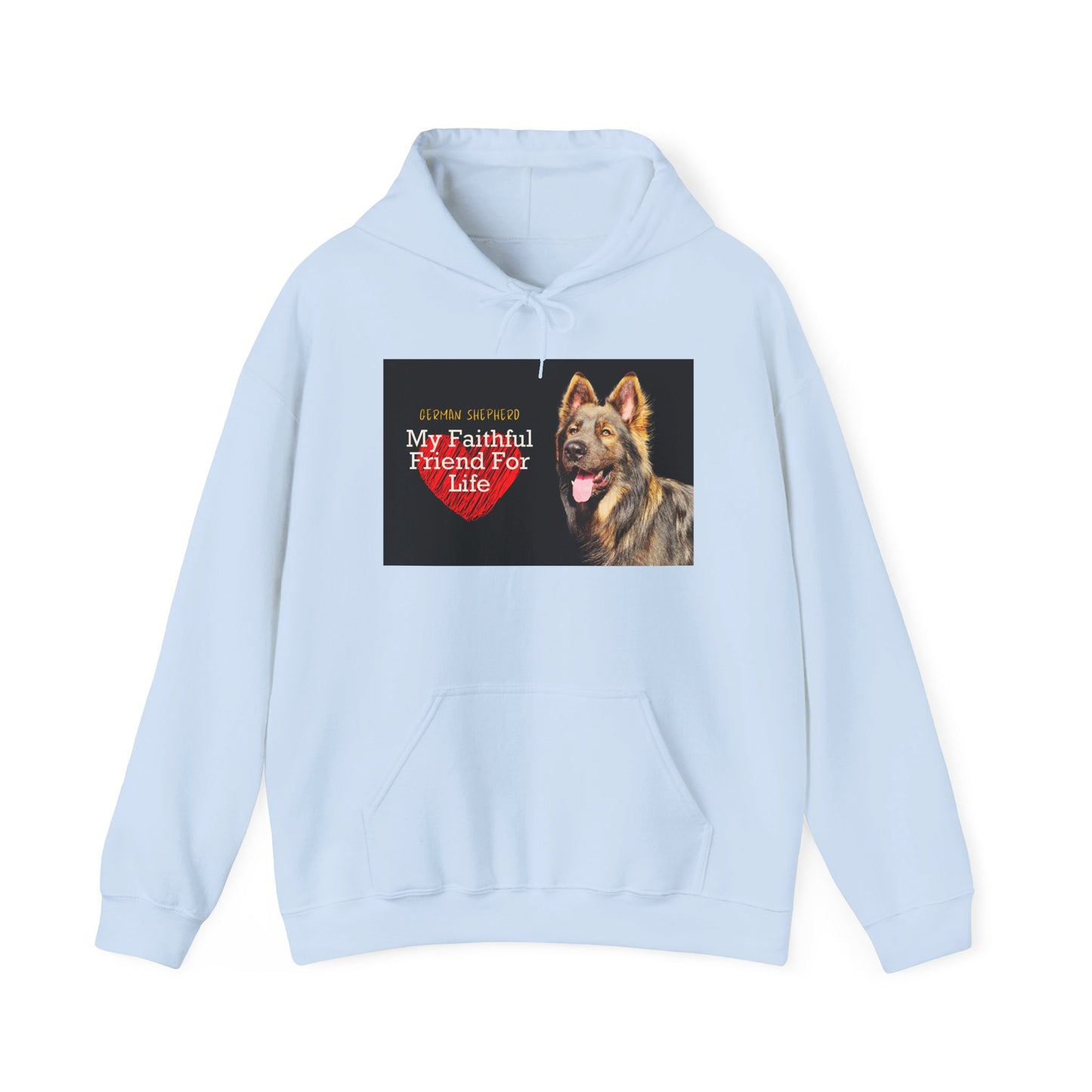 Unisex Dog Lover Hoodie With Old-fashioned German Shepherd and Quote My Faithful Friend For Life