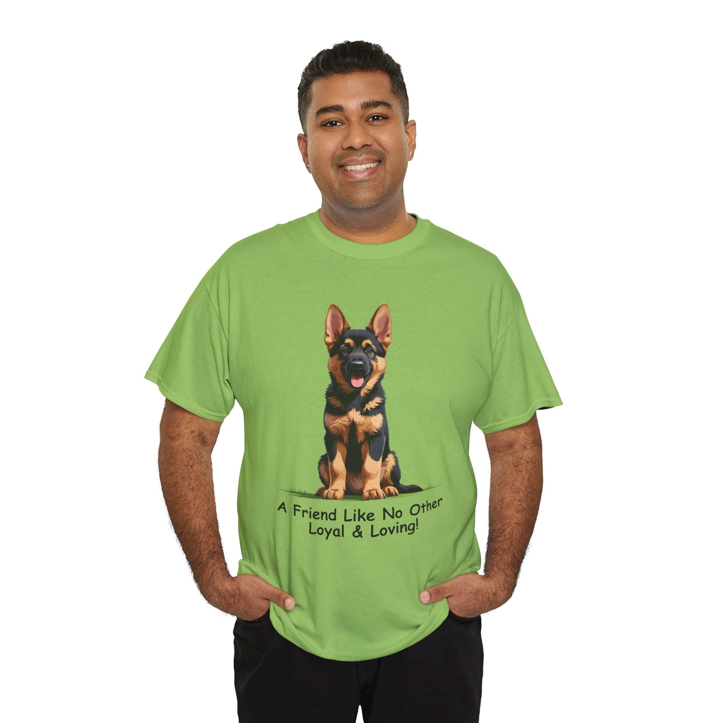 Adorable German Shepherd Puppy Lover Tee: A Friend Like No Other, Dog Owner Gift, Dog Mom Shirt, Gifts for Animal Lovers, Unisex Cotton T-shirt