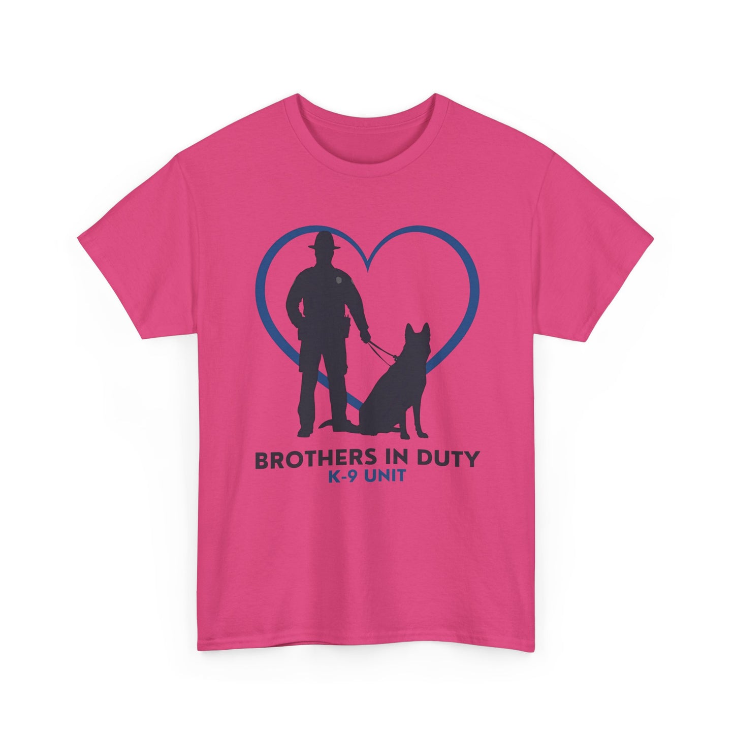 Heartfelt K-9 Unit Tee - Brothers In Duty | Police Officer Gift, Dog Lover Shirt, Law Enforcement Apparel