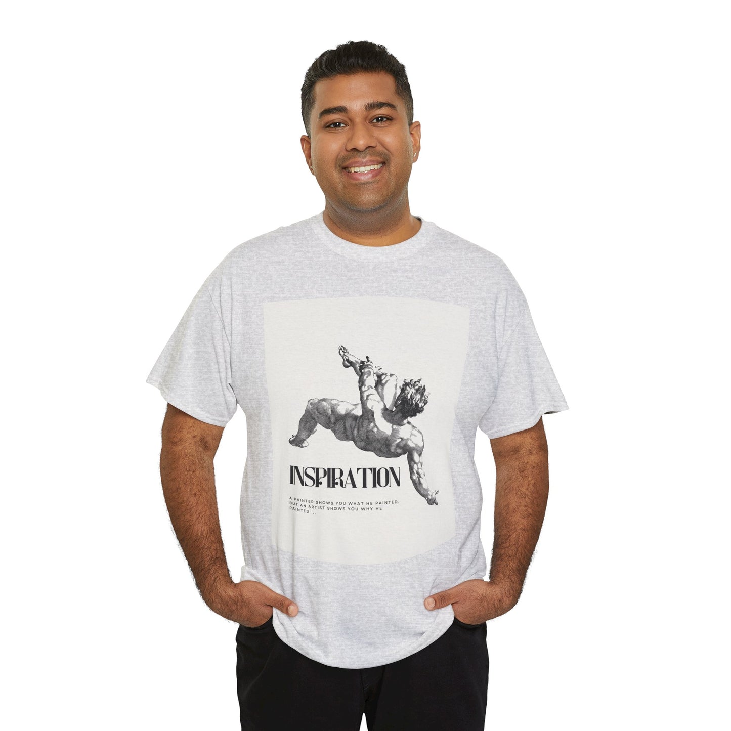 Inspiration Unisex Heavy Cotton Tee, Motivational Shirt, Gift for Artists, Casual Wear, Quote T-Shirt, Birthday Gift