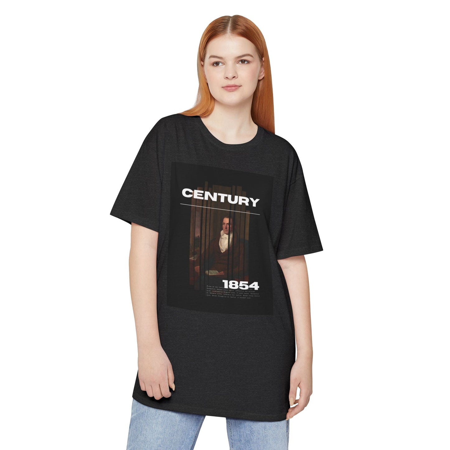 Urban Graphic Tee - Century 1854, Unisex Long Body Tee, Casual Streetwear, Perfect Gift for Art Lovers, Hipster Fashion