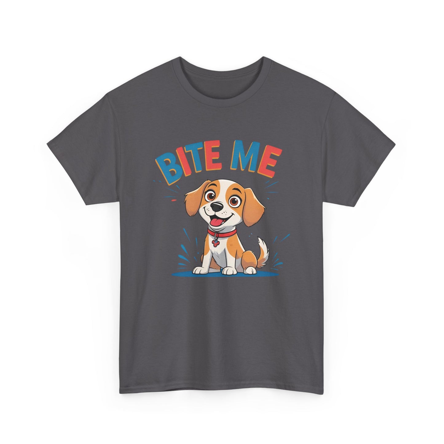 Playful Dog Lover Tee, Bite Me Unisex Cotton T-Shirt for Dog Trainers, Funny Gift for Dog Lovers, Cute Dog Apparel