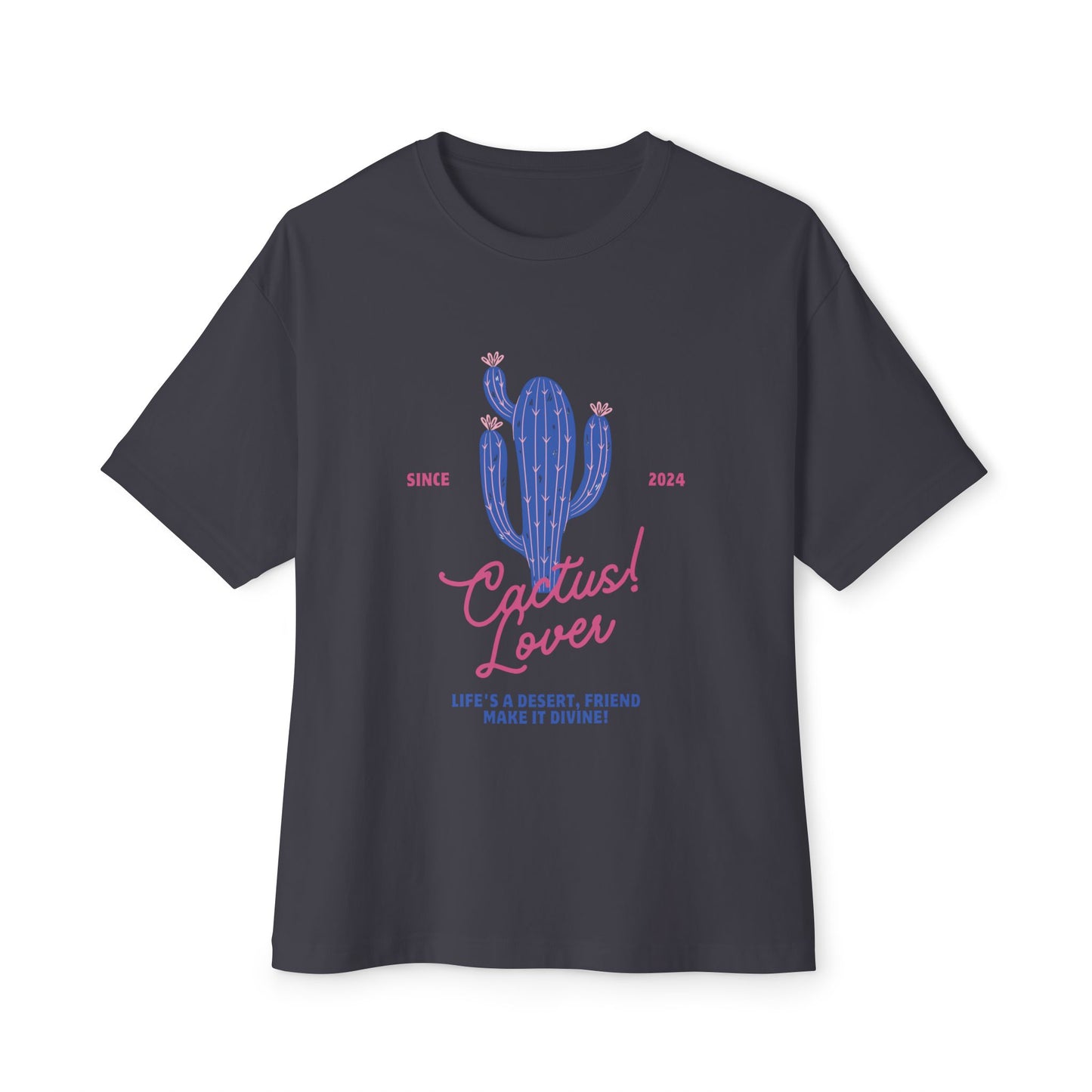 Cactus Lover Boxy Tee - Ideal for Plant Enthusiasts, Casual Wear, Gift for Friends, Summer Fashion, Nature Lovers