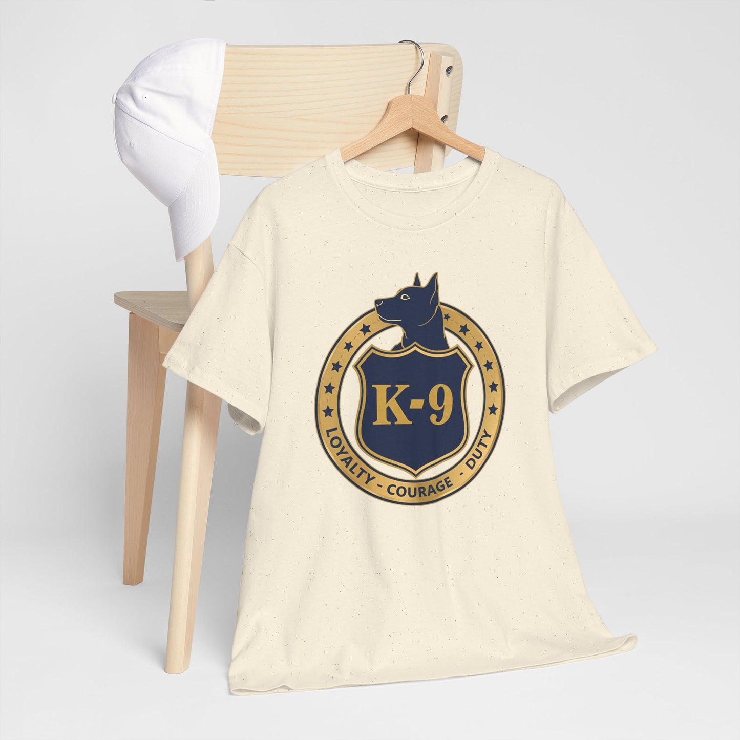 K-9 Police Unisex Heavy Cotton Tee - Loyalty Courage Duty | Dog Lover Gift, Law Enforcement Apparel, Dog Training Shirt