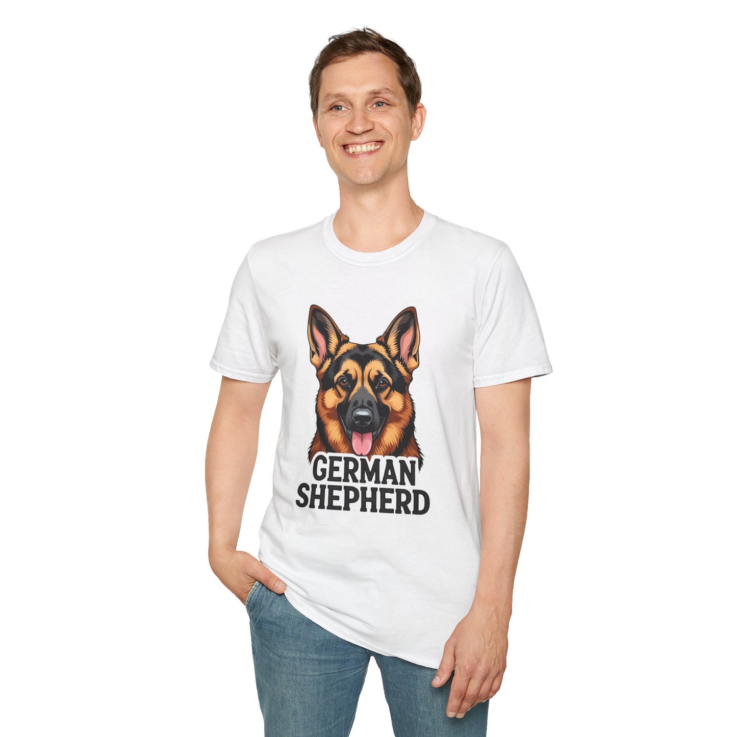 German Shepherd Unisex T-Shirt, Dog Lover Gift, Pet Parent Apparel, Cute Animal Shirt, Birthday Gift Idea, Casual Wear