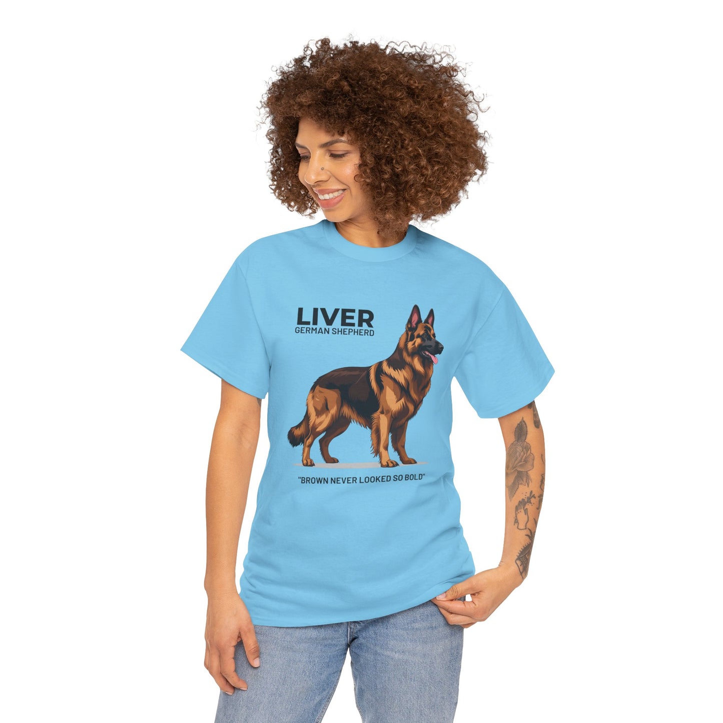 Liver German Shepherd Lover Tee - Brown Never Looked So Bold | Dog Owner Gift, Pet Parent Shirt, Animal Lover Apparel