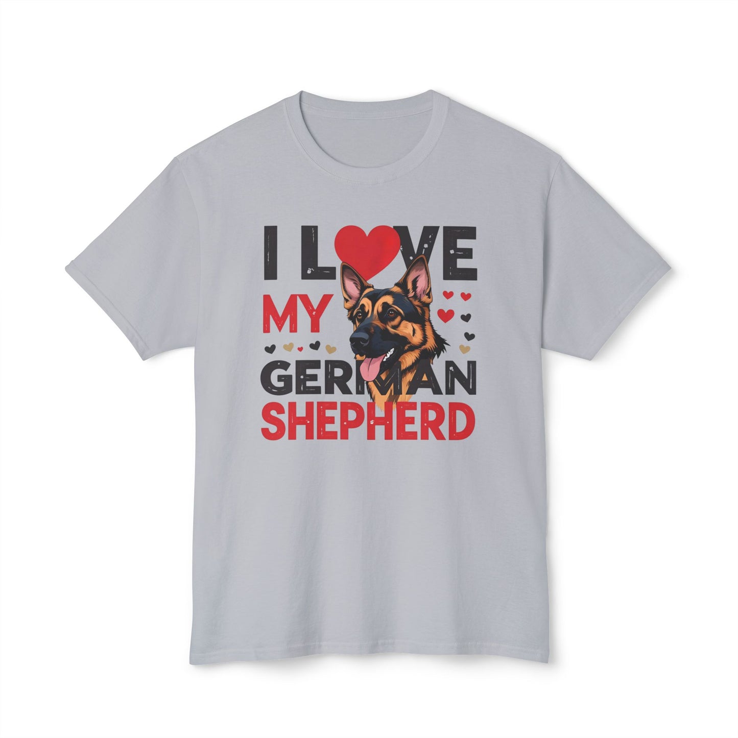 I Love My German Shepherd T-Shirt, Cute Dog Lover Gift, Pet Parent Apparel, Dog Adoption Celebration, Canine Lover's Tee