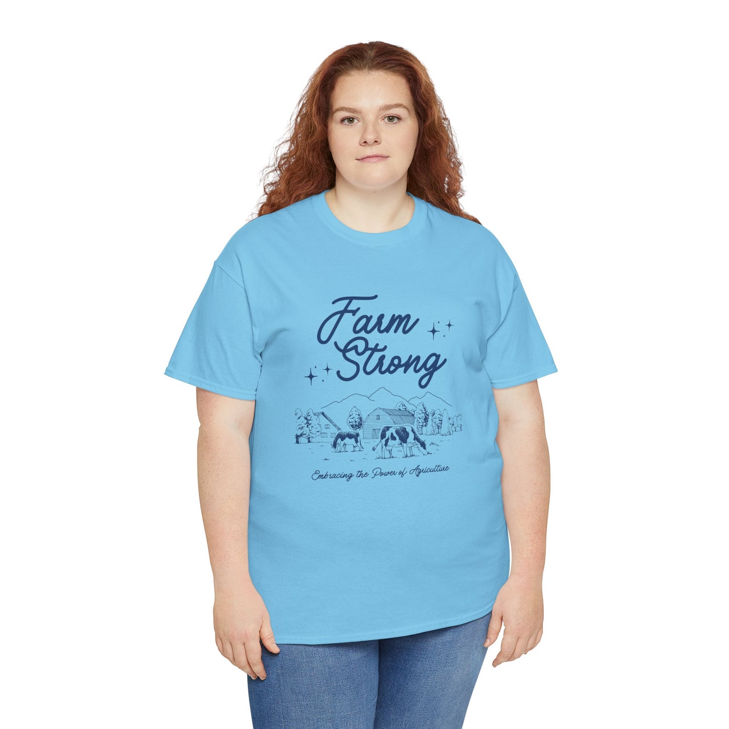 Farm Strong Unisex Cotton Tee - Embracing the Power of Agriculture, Motivational Shirt, Inspirational Tee