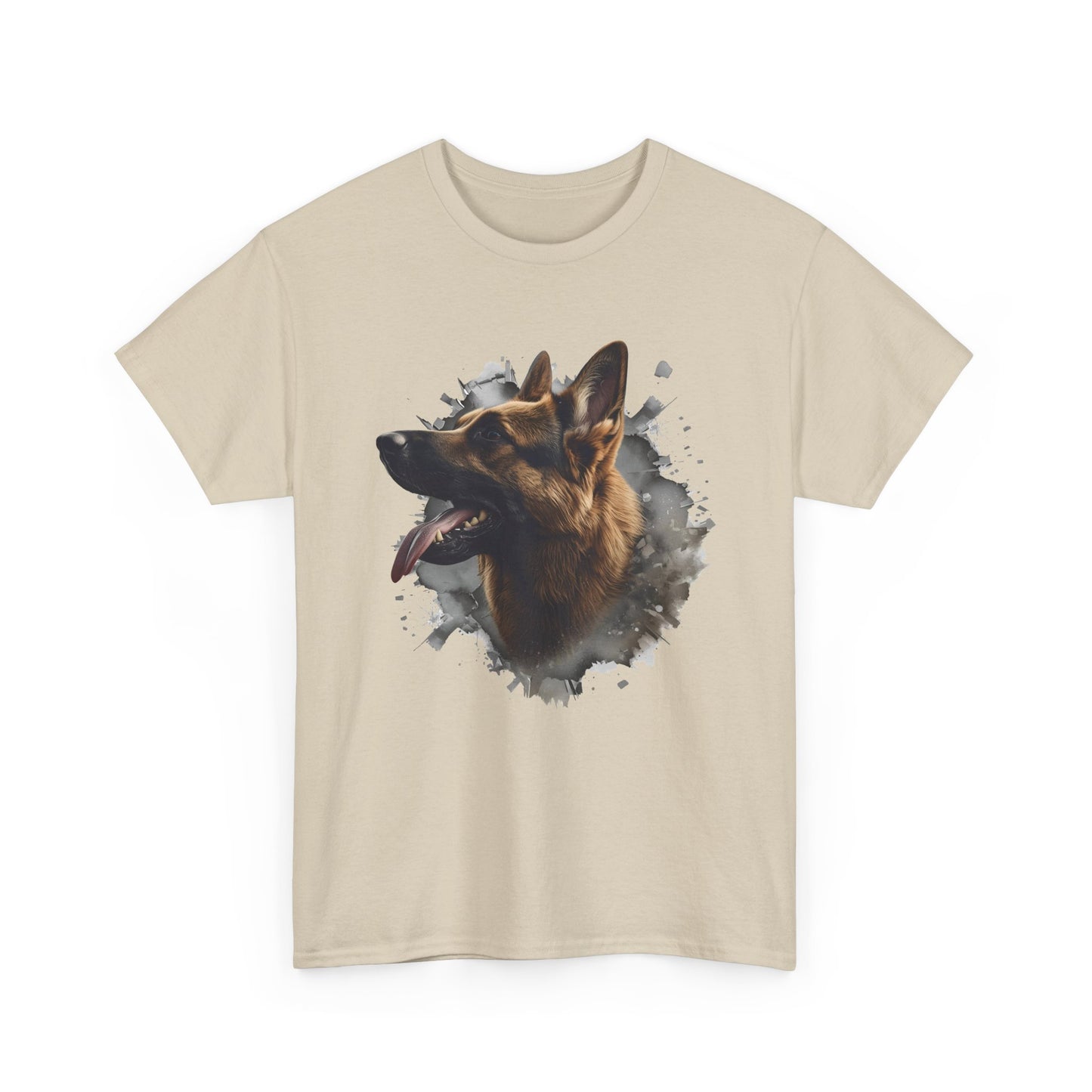 German Shepherd Lover Tee With 3D Design, Unisex Cotton Shirt, Dog T-Shirt, Pet Lovers Gift, Animal Enthusiast Apparel