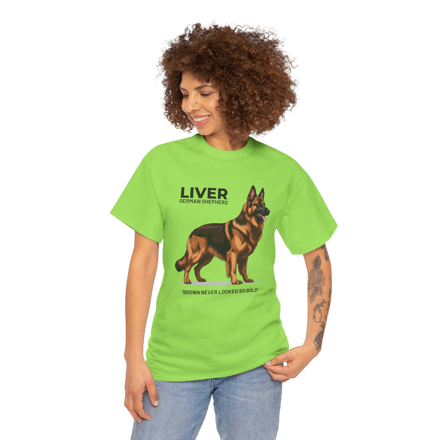 Liver German Shepherd Lover Tee - Brown Never Looked So Bold | Dog Owner Gift, Pet Parent Shirt, Animal Lover Apparel