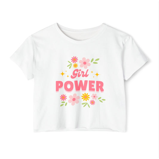 Women's Festival Crop Top - Girl Power Tee for Music Festivals, Summer Parties, Casual Outfits, Gifts for Her, Empowerment Apparel