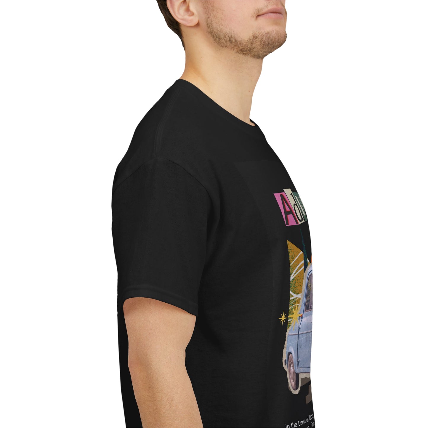 Adventure-Themed Unisex Cotton Tee, Retro Car Graphic Tee, Travel T-Shirt, Gift for Adventurers, Vintage Exploration Top