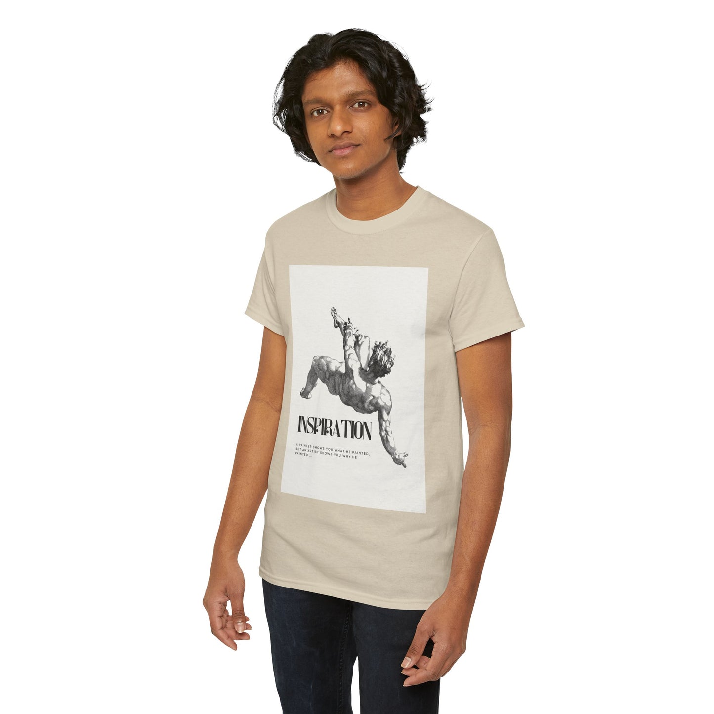 Inspiration Unisex Heavy Cotton Tee, Motivational Shirt, Gift for Artists, Casual Wear, Quote T-Shirt, Birthday Gift