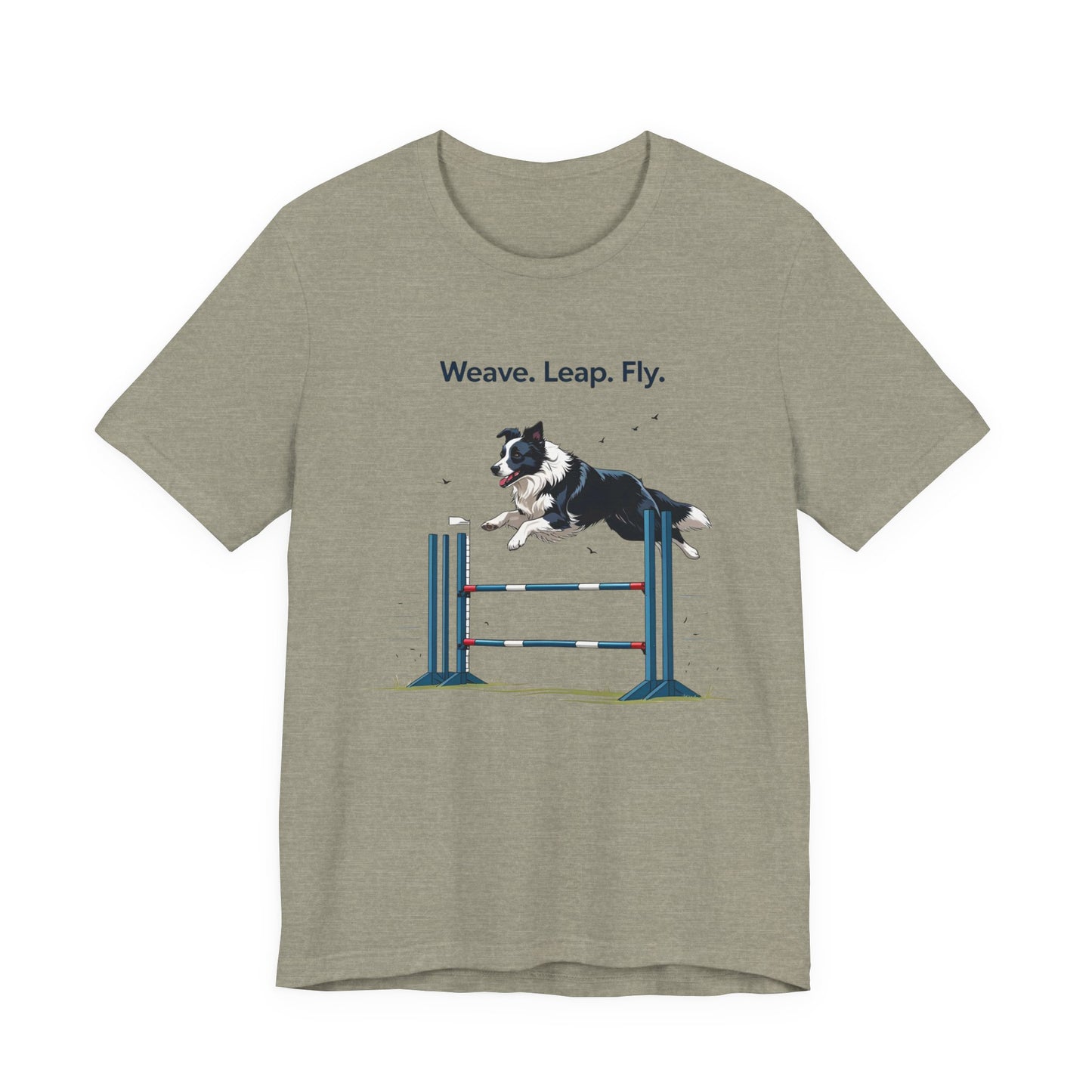 Dog Agility Spirit T-Shirt, Weave Leap Fly Tee, Gifts for Dog Lovers, Pet Enthusiasts, Animal Lovers T-Shirt, Casual Wear, Dog Show Gear