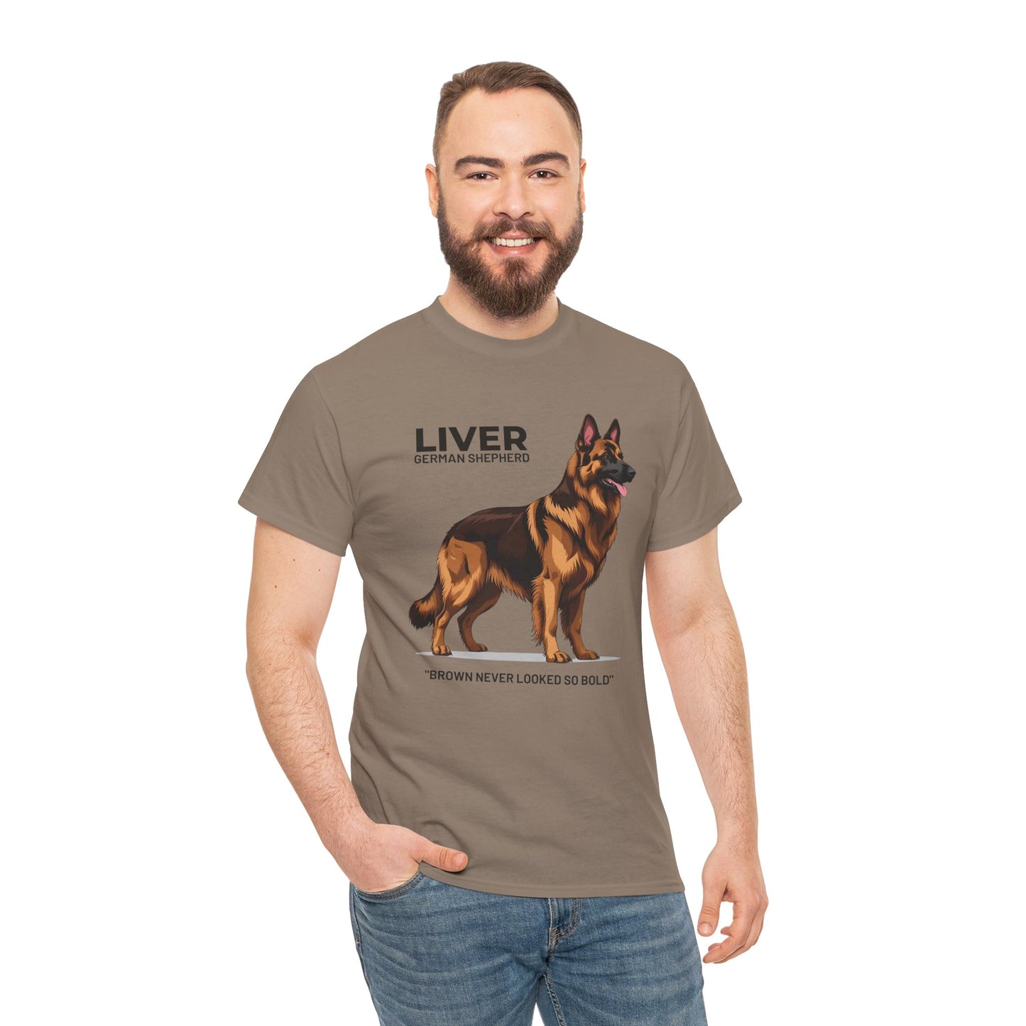 Liver German Shepherd Lover Tee - Brown Never Looked So Bold | Dog Owner Gift, Pet Parent Shirt, Animal Lover Apparel