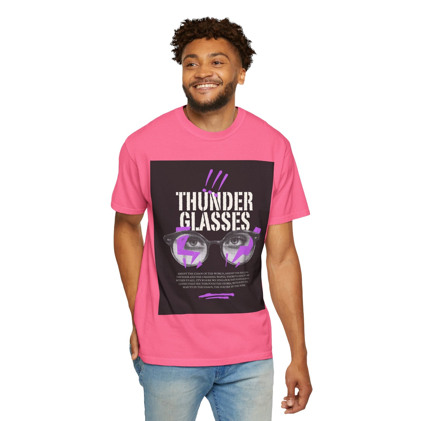 Thunder Glasses Unisex T-Shirt | Retro Graphic Tee for Music Lovers, Gift for Birthdays, Festivals, Unisex Style, Casual Wear