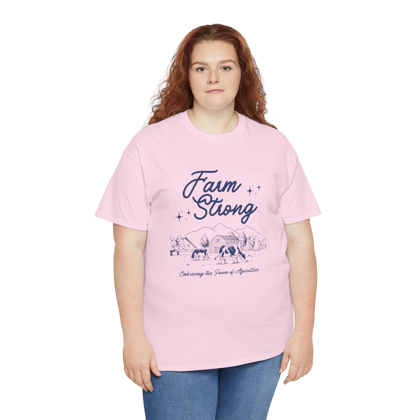 Farm Strong Unisex Cotton Tee - Embracing the Power of Agriculture, Motivational Shirt, Inspirational Tee