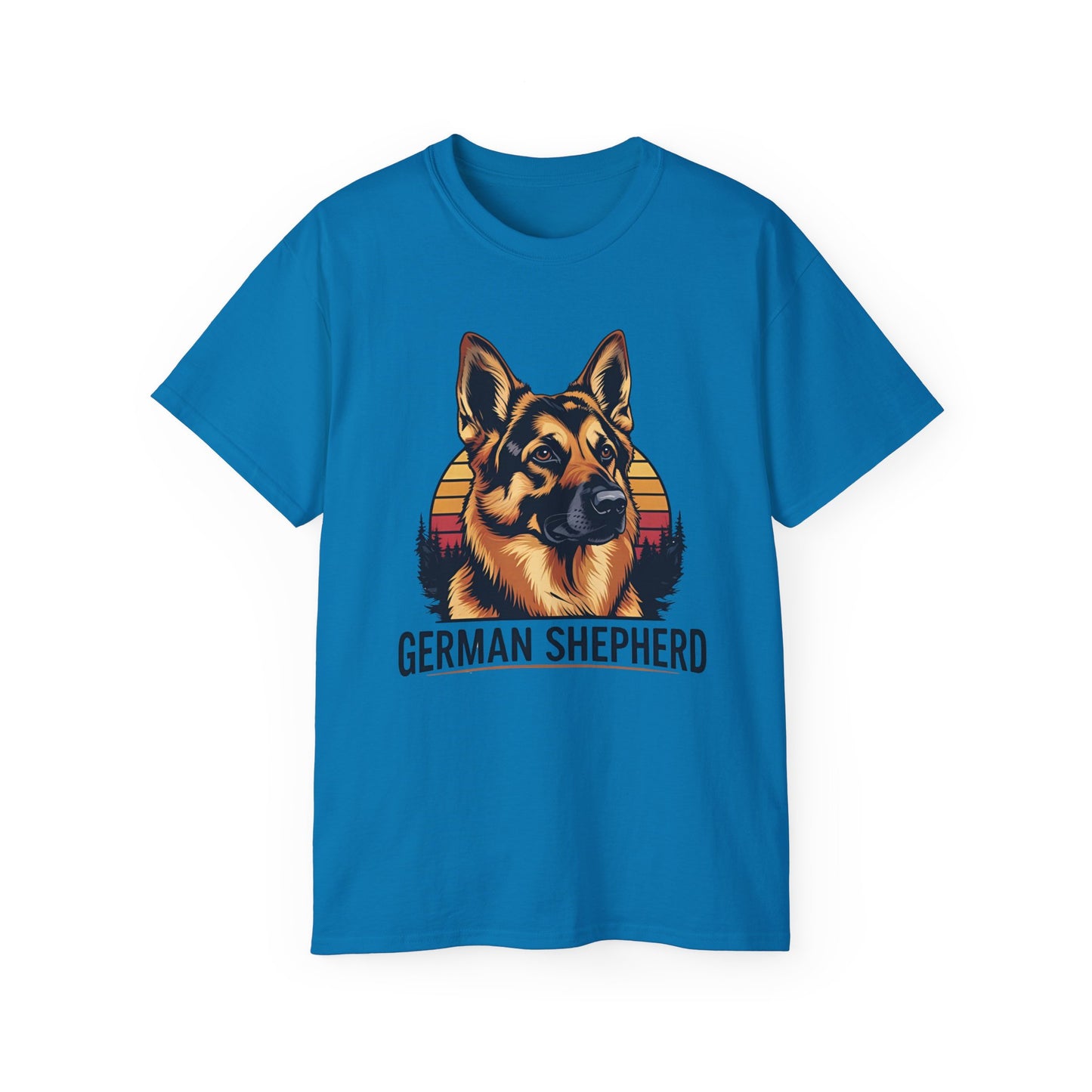 German Shepherd Ultra Cotton Tee, Dog Lover Gift, Retro Design, Pet Owner Shirt, Animal Apparel, Birthday Gift, Casual Wear