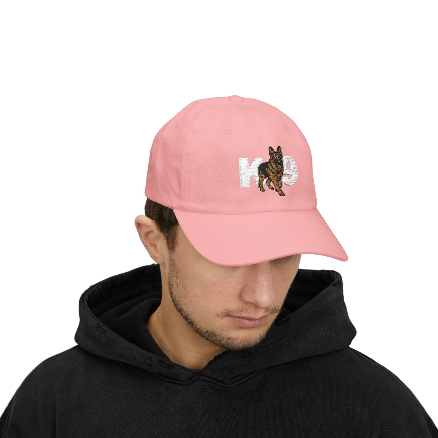 Classic Embroidered K9 Dad Cap Featuring German Shepherd | Dog Lover's Hat, Pet Owner Gift, Adjustable Baseball Cap