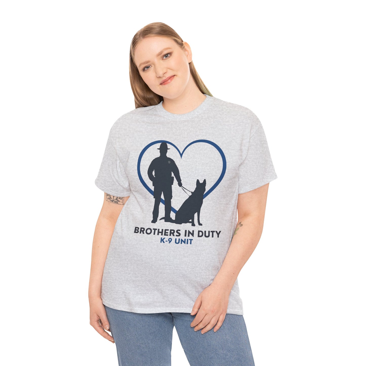 Heartfelt K-9 Unit Tee - Brothers In Duty | Police Officer Gift, Dog Lover Shirt, Law Enforcement Apparel