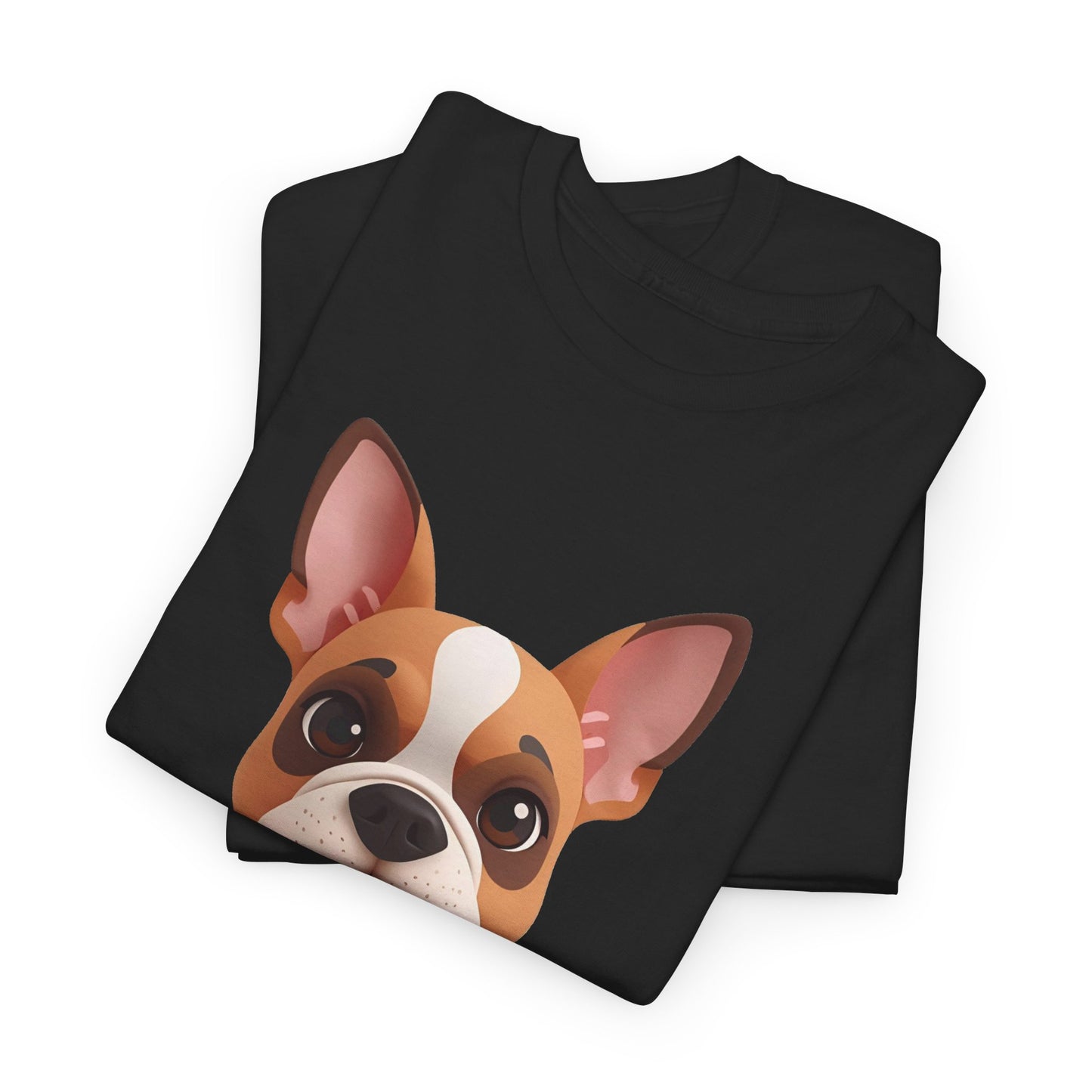 Cute 3D French Bulldog T-Shirt Unisex Heavy Cotton Tee, Dog Lover Gift