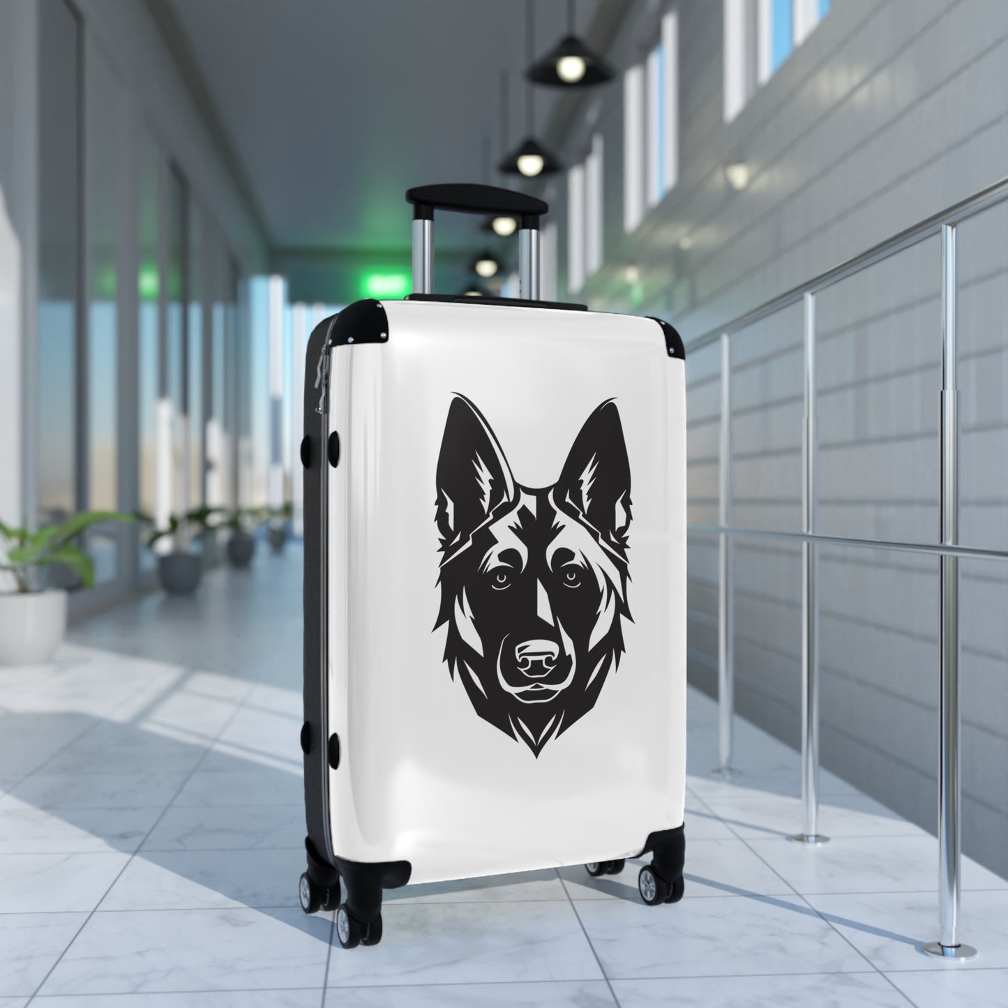 Stylish Dog-Lover Suitcase with German Shepherd Design - Ideal for Travel and Pet Owners