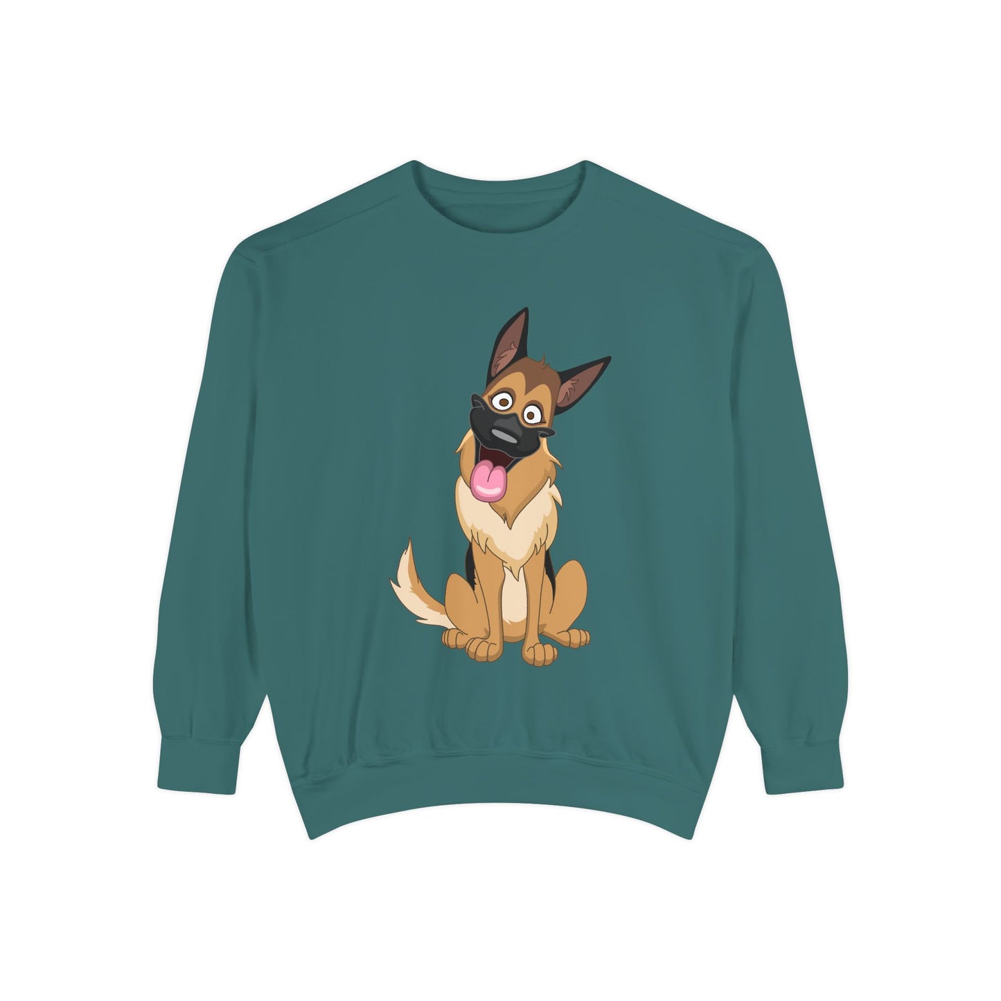 Funny Dog Cartoon Sweatshirt for Pet Lovers - Unisex Garment-Dyed Apparel