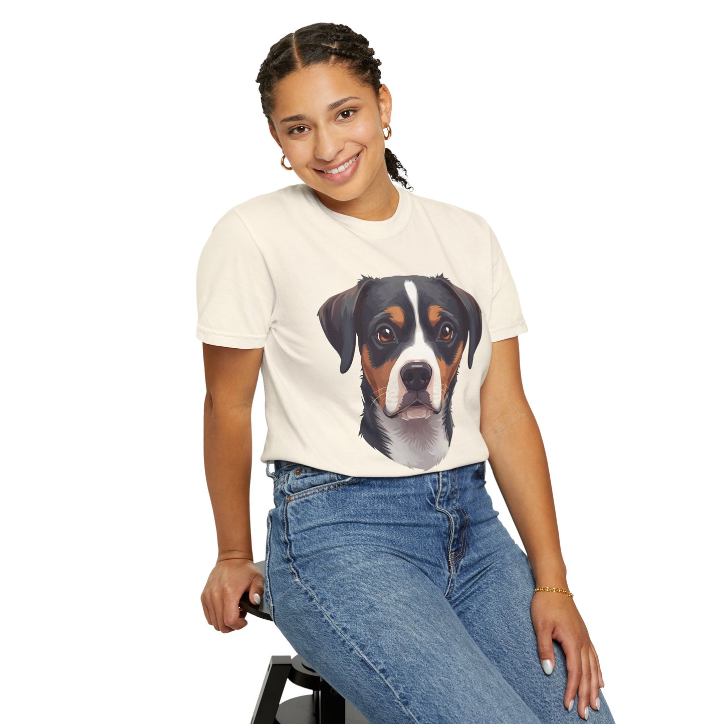 Unisex Tricolor Dog's 3D Design T-Shirt, Gift for Dog Owners, Animal Lover Apparel