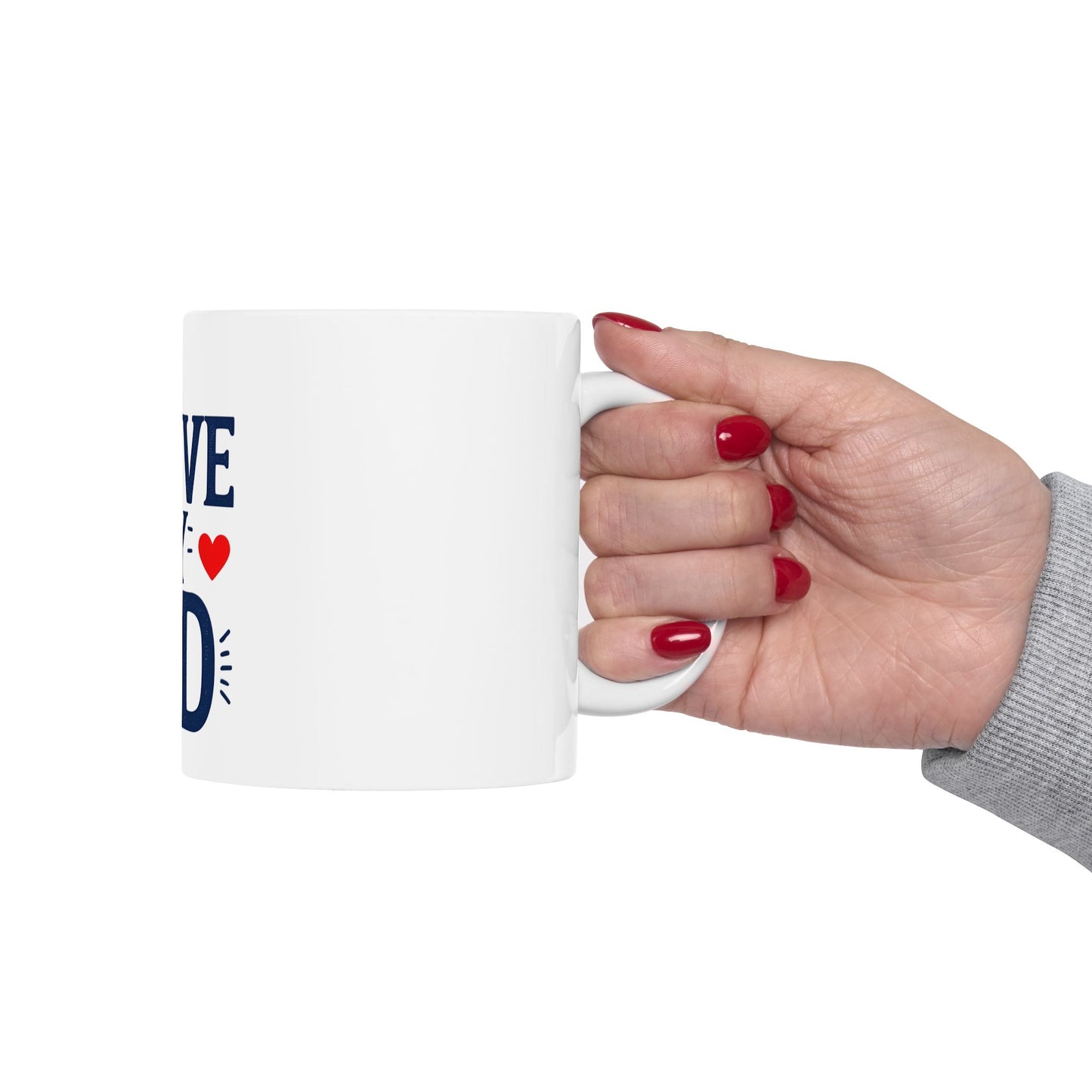 I Love My Dad Ceramic Mug - Perfect Gift for Father's Day, Birthday, Dad's Coffee Mug, Cute Dad Mug, Gifts for Him