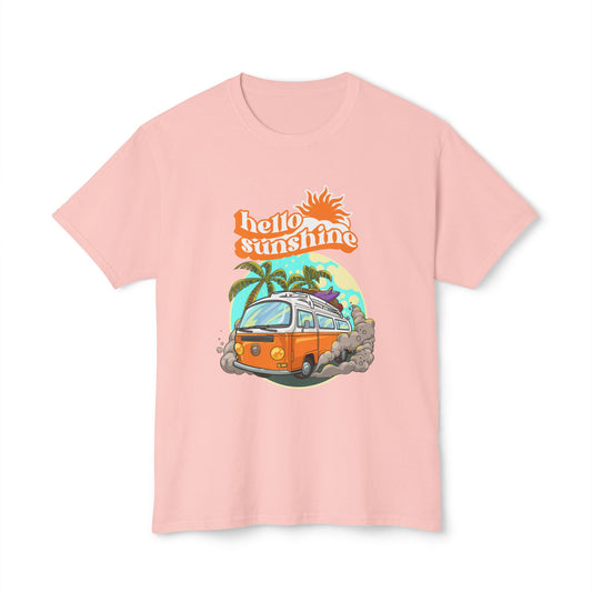 Hello Sunshine Beach Vibe T-Shirt, Summer Tee, Vacation Shirt, Gift for Travelers, Cool Graphic Tee