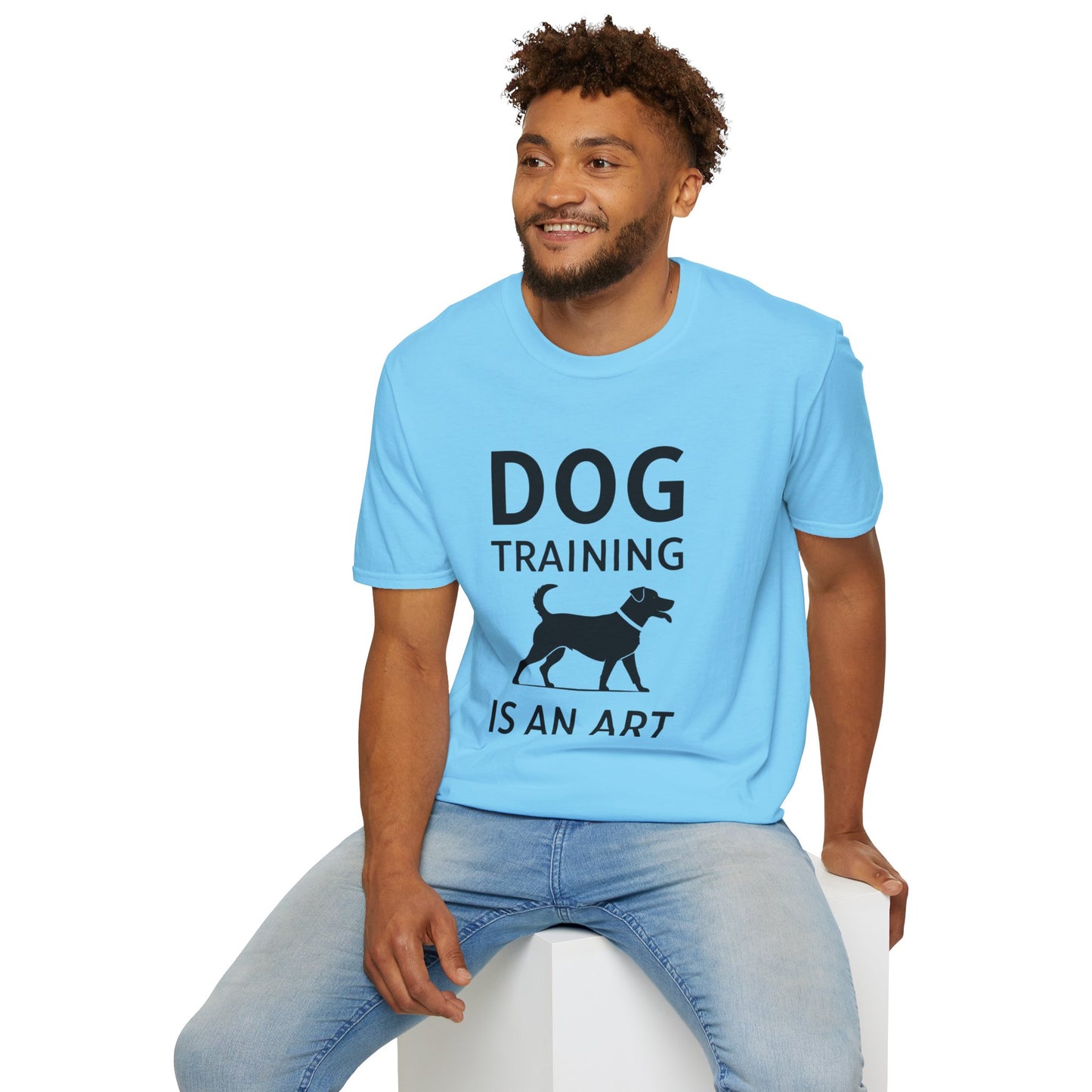 Dog Training is an Art Unisex Softstyle T-Shirt, Dog Lover Gift, Pet Training Apparel, Dog Owner Tee, Casual Wear, Gift for Dog Trainers