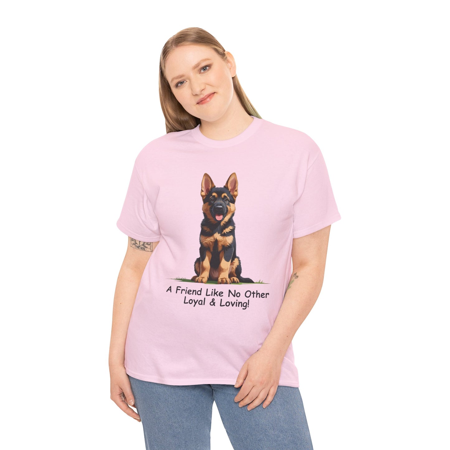Adorable German Shepherd Puppy Lover Tee: A Friend Like No Other, Dog Owner Gift, Dog Mom Shirt, Gifts for Animal Lovers, Unisex Cotton T-shirt