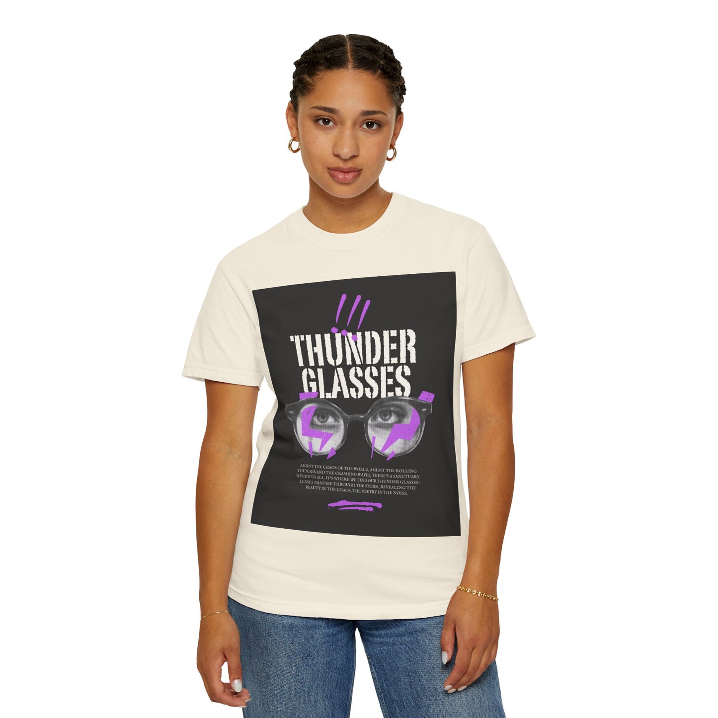 Thunder Glasses Unisex T-Shirt | Retro Graphic Tee for Music Lovers, Gift for Birthdays, Festivals, Unisex Style, Casual Wear