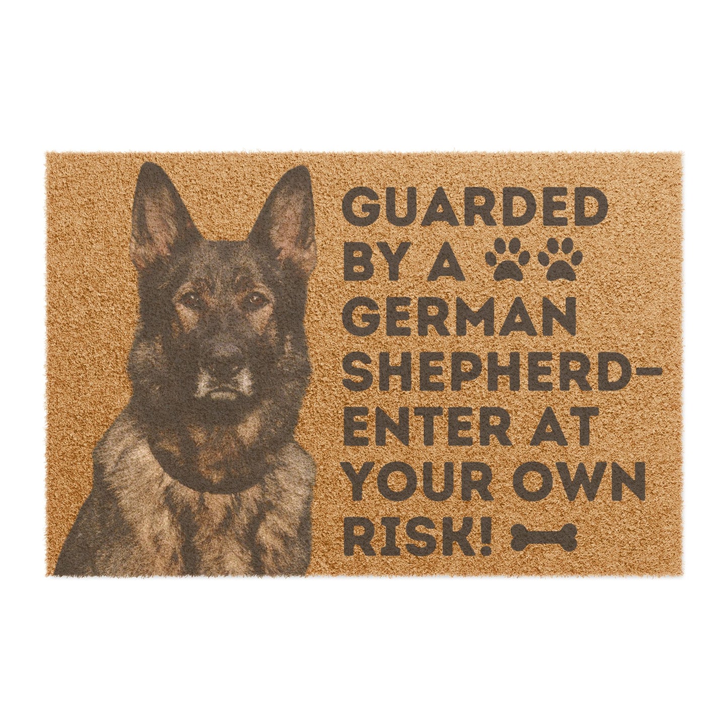 Guarded by a German Shepherd Doormat - Enter at Your Own Risk!
