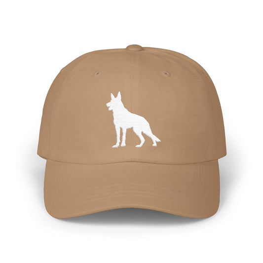 Classic German Shepherd Embroidered Dad Cap, Dog Silhouette, Casual Unisex Hat, Perfect Gift for Dog Lovers