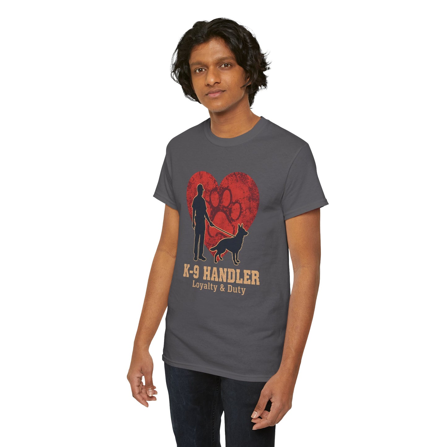 K-9 Handler Heart Tee - Loyalty & Duty, Dog Lover Gift, Pet Owner Apparel