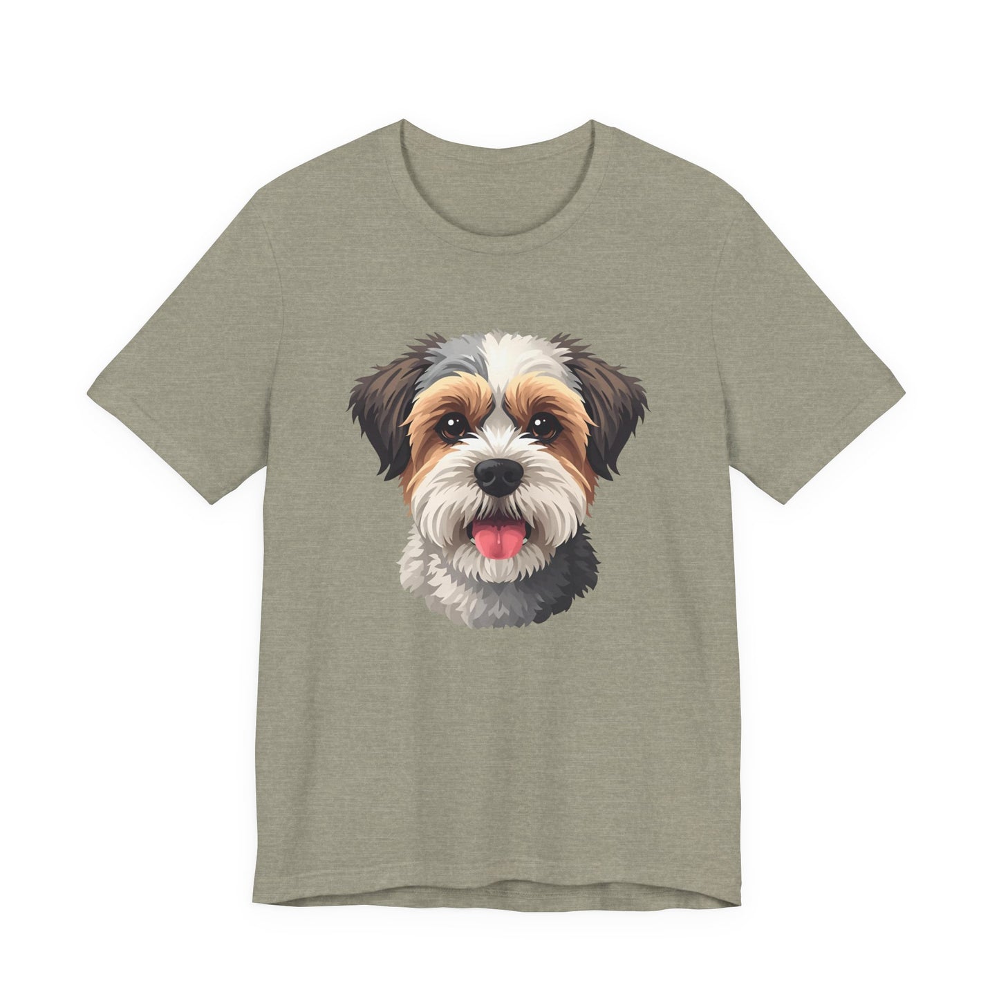 Unisex Dog Lover T-Shirt Featuring a 3D Design of Cute Fluffy Bichon Frise Mix | Gift for Dog Owners