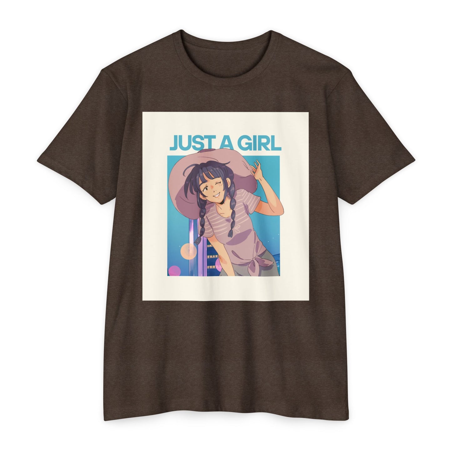 Just A Girl Graphic T-Shirt, Cute Casual Tee for Women, Summer Fashion, Anime Lover Gift, Everyday Wear